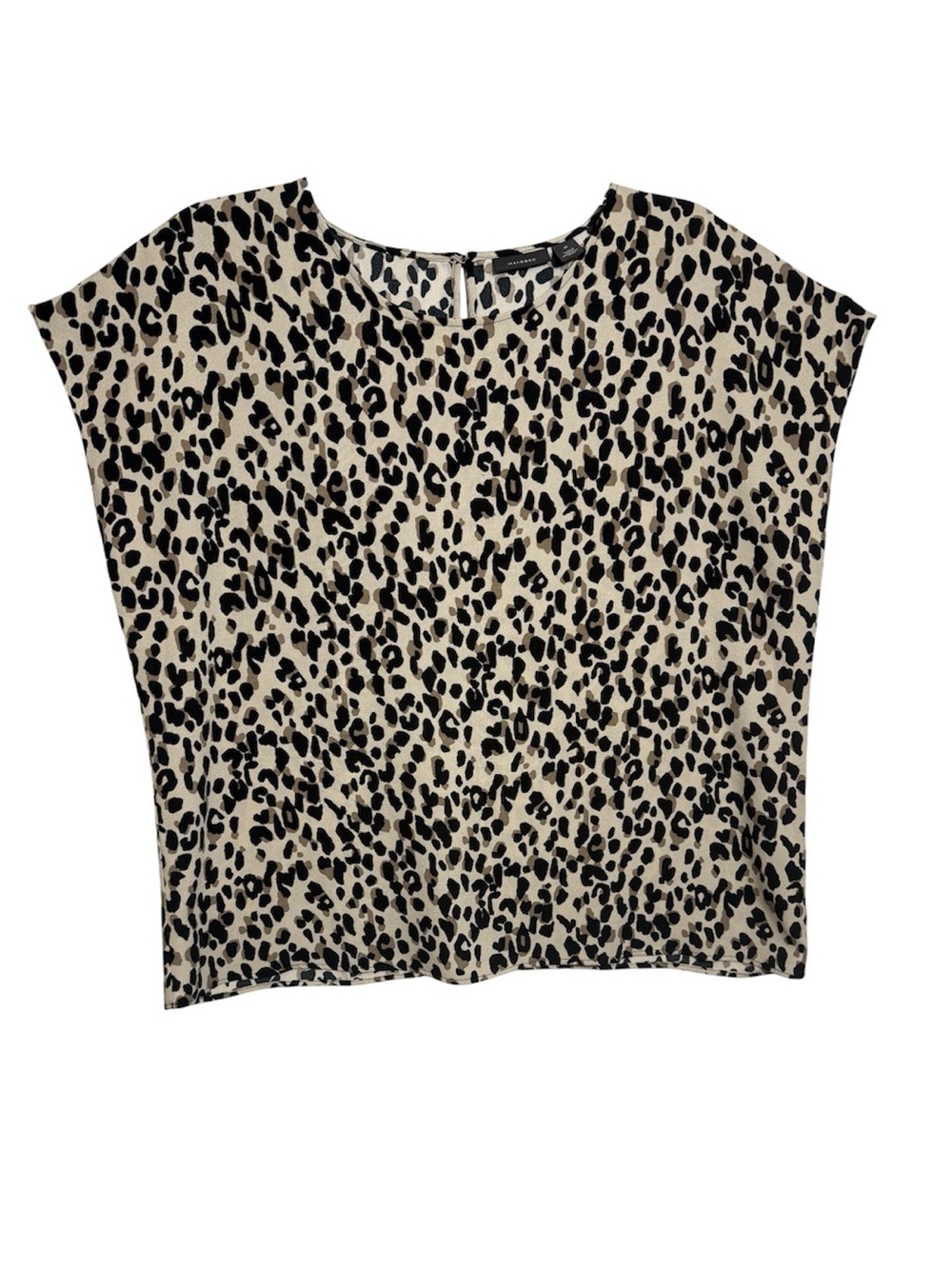 Halogen Leopard Print Blouse XL Animal Print Dolman Sleeve Top Neutral